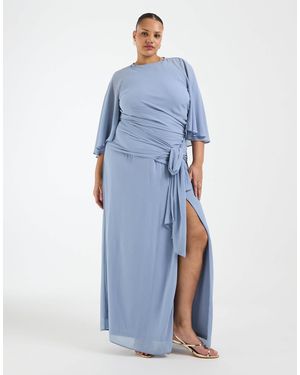 Tfnc Plus – bridesmaids – maxikleid aus chiffon - Blau