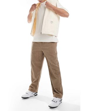 Pull&Bear Wide Leg Corduroy Trouser - Natural
