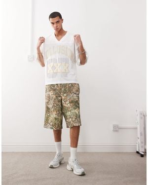 Collusion Skater Relaxed Jersey Shorts - Natural