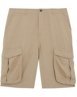 Lyle & Scott Shorts Cotton Linen Cargo Shorts - Natural