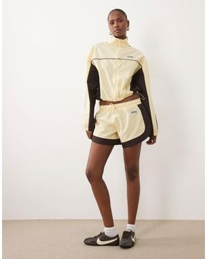 ASOS Weekend Collective Track Runner Shorts - Natural