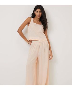 Nobody's Child Petite Wide Leg Trousers - Natural