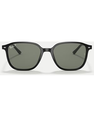 Ray-Ban – leonard – eckige, polarisierte sonnenbrille - Schwarz