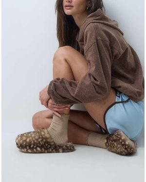ASOS Zina Gesloten Muiltje Met Hertenprint - Bruin