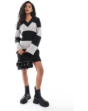Threadbare – mini-pulloverkleid - Schwarz
