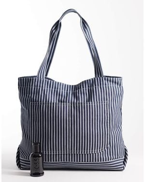 ASOS Maxi Borsa A Righe - Blu