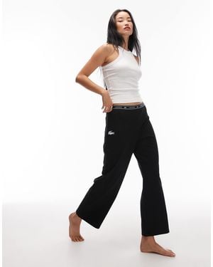Lacoste Pantalon confort avec taille griffée - Noir