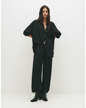 Pull&Bear Pantaloni Sarouel Neri - Nero