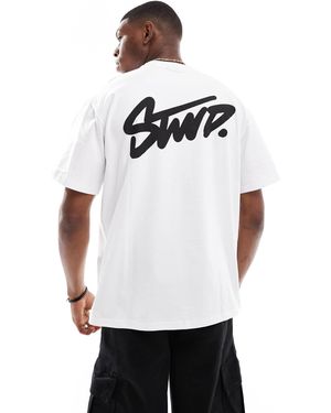 Pull&Bear Stwd Logo T-Shirt - White