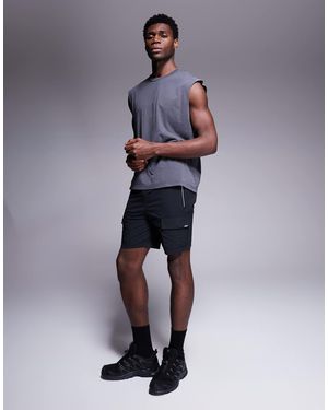 River Island Stretch Cargo Shorts - Blue