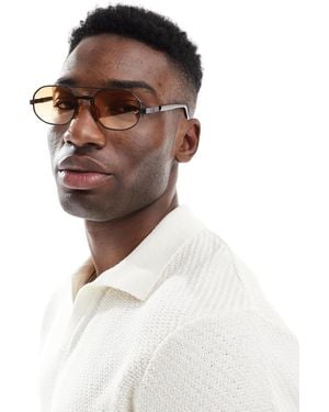 ASOS Aviator Sunglasses - Brown