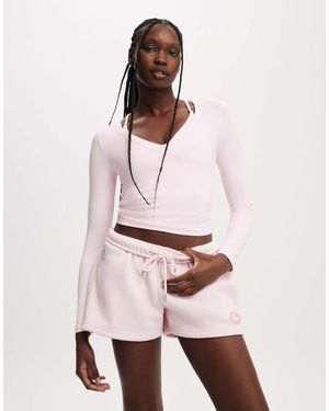 Cotton On Cotton On Ultra Soft Plunge Front Long Sleeve - Pink