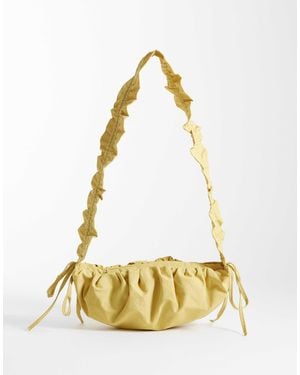 ASOS Nylon Ruched Adjustable Crossbody Shoulder Bag - Metallic