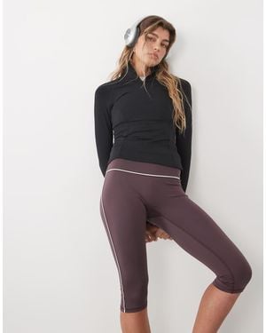 4505 Active 1/4 Zip Long Sleeve Running Top With Zip Back Pocket - Black