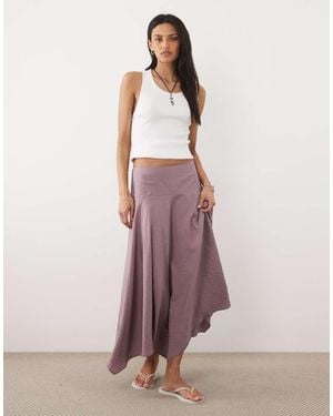 Mango Teen Asymmetric Hem Maxi Skirt - Pink