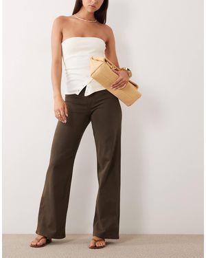 Jdy High Waist Wide Leg Jeans - Natural