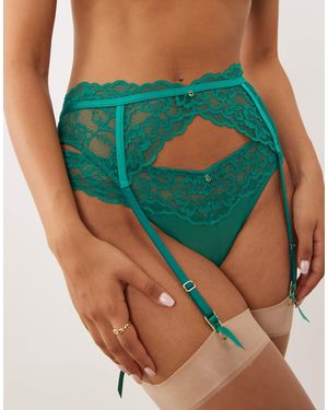 Ann Summers Sexy Lace Suspender Belt - Green