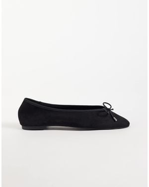 ASOS Lola Soft Bow Detail Ballets - Black