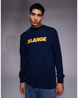 X-Large Long Sleeve Logo T-shirt - Blue