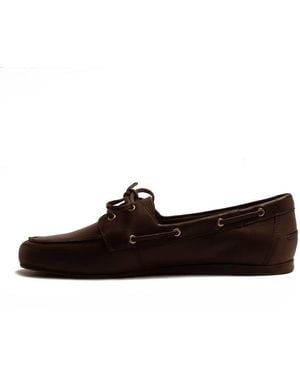 OFF THE HOOK 'Westwood' Flat Casual Lace Up Leather Shoes - Brown