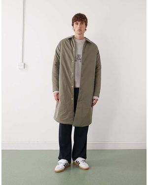 Prohibited Straight Fit Mid Length Trench Coat - Natural