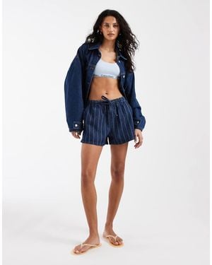 ASOS Denim Pull On Shorts - Blue