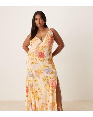 Never Fully Dressed Satin Slip Dress - Natural