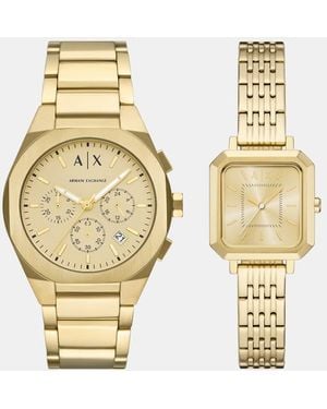 ARMANI EXCHANGE Quartz/Chrono Sync, Stainless Steel - Metallic