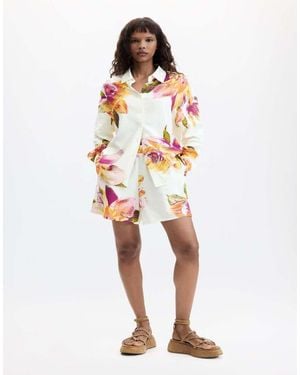 Desigual Printed Floral Shirt - White
