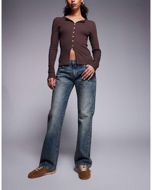 Juicy Couture Skinny Diamante Logo Low Rise Jeans - Blue