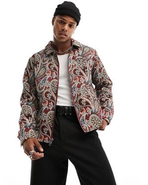 PacSun Paisley Twill Jacket - Black