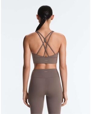 Oysho Medium-Support Comfortlux Sports Bra With Cups - Grey