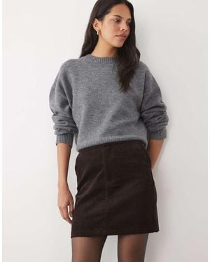 Threadbare Cord Mini Skirt - Natural