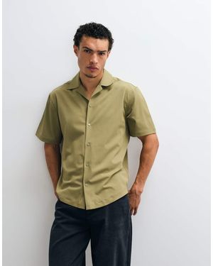 ASOS Ruimvallend Overhemd Met Revers En Drukknoopsluiting - Groen