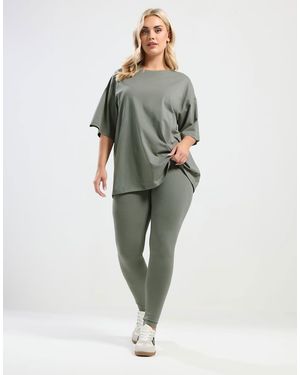 Yours Clothing Basic Legging - Green