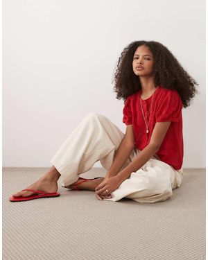 ASOS Cárdigan Con Estampado Floral De Punto De Encaje Transparente De - Rosa