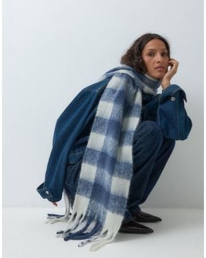 Mango Teen Knitted Scarf - Blue