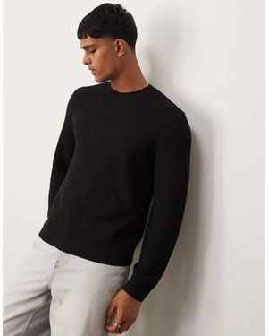 Abercrombie & Fitch Maglione Elegante Lavorato - Nero