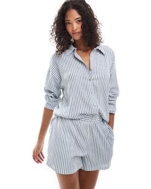 ONLY Textured Shorts Co-ord - Blue