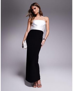 EVER NEW Contrast Drape Maxi Dress - Gray