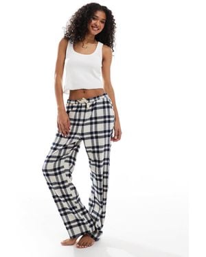 Lindex – pyjamahose mit karomuster im - Weiß