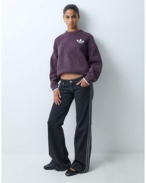 adidas Originals Sst Low Rise Flared Leg Denim Pant - Blue