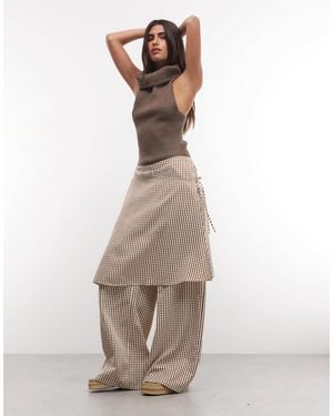 ASOS Hose mit geradem bein und rockdetail - Mehrfarbig