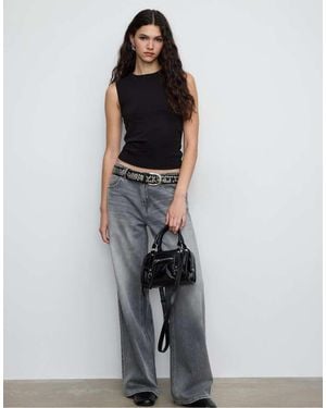 Stradivarius Basic Sleeveless T-Shirt - Black