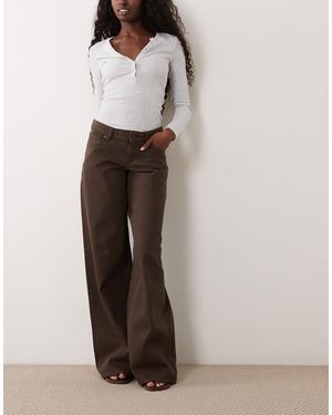 Cotton On Jeans mit niedrigem bund und weitem bein - Weiß