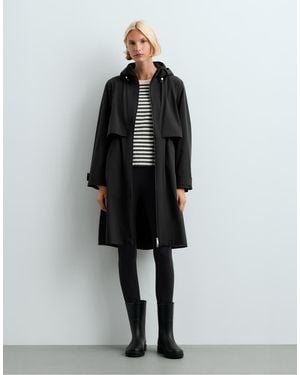 Oysho Long Extra Lightweight 10K Waterproof Jacket - White