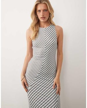 ASOS Mouwloze Gestreepte Maxi Jurk - Blauw