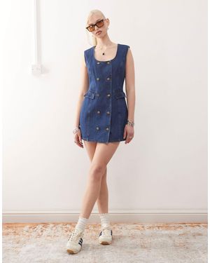 Lioness – kurzes jeanskleid - Blau