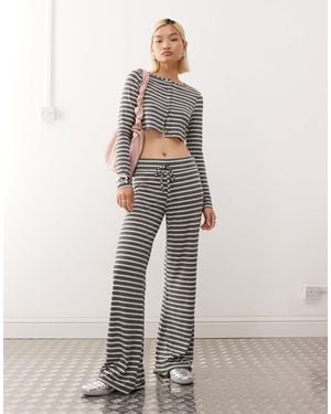 Collusion Straight Leg Yoga Trousers - White