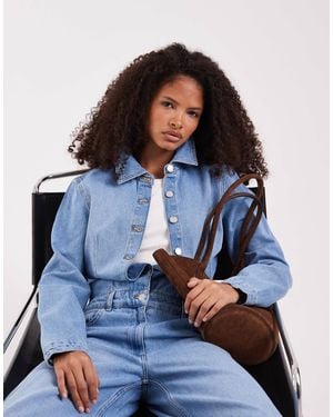 ASOS Denim Boxy Jumpsuit - Blue